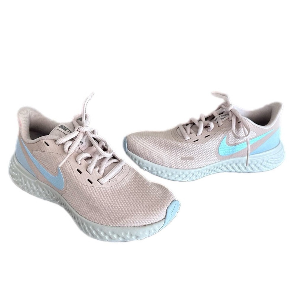 Nike Women's Revolution 5 Barely Rose Hydrogen Blue Shoes-‎ size 7